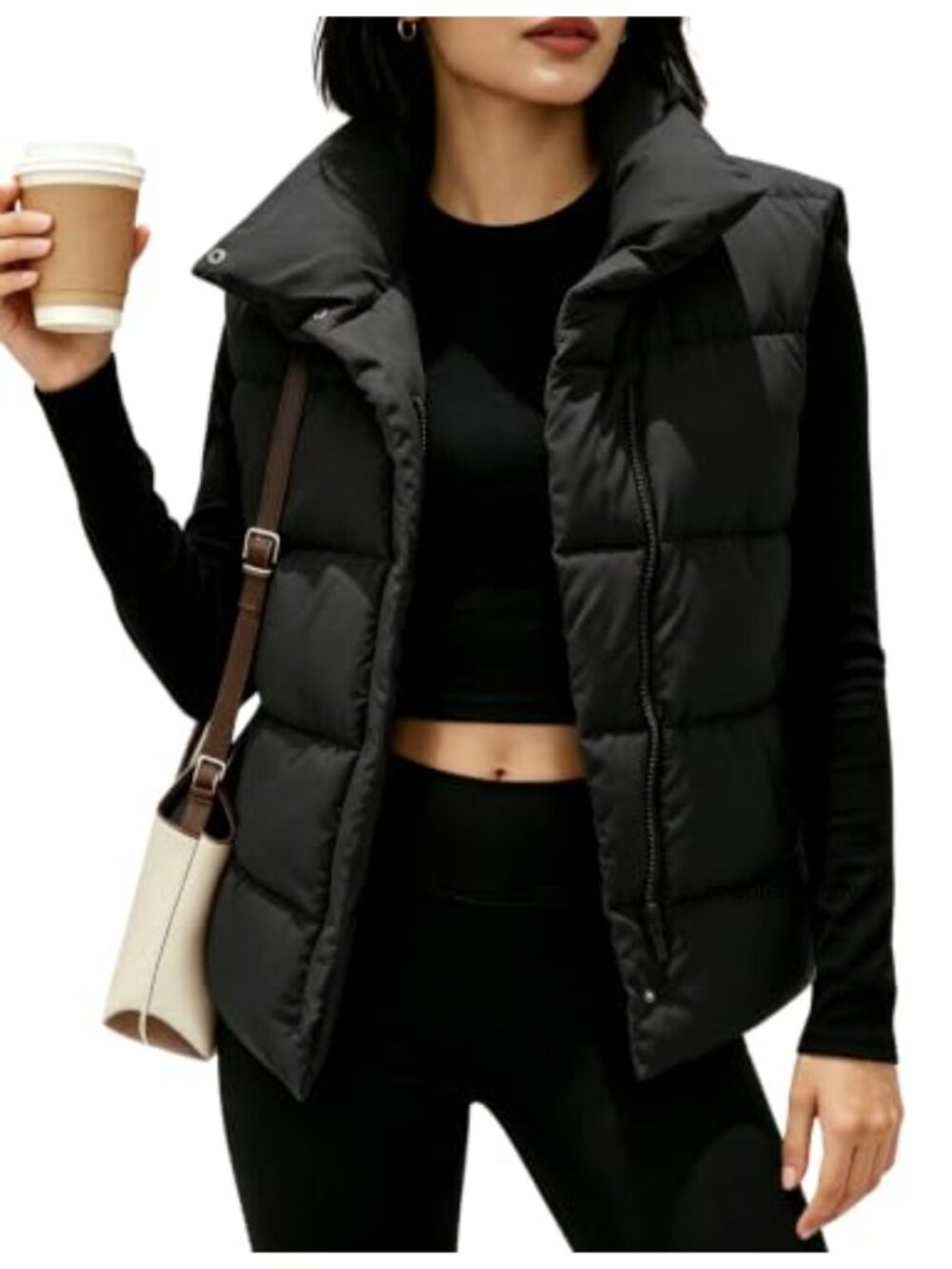 Women's Puffer Vest Zip Up Sleeveless Lightweight Padded Gilet Quilted